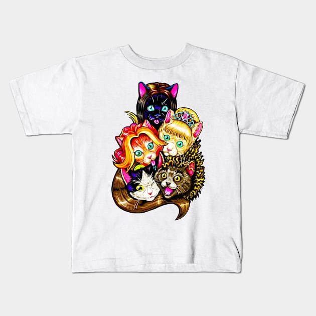 SPICE CATS Kids T-Shirt by helloVONK